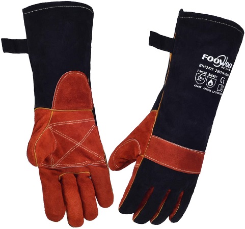 FOOWOO 16 inches Cowhide Leather Gloves