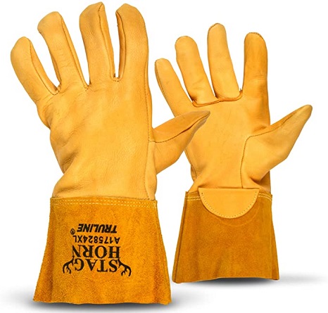 TRULINE Staghorn Premium Deerskin Leather Work Gloves